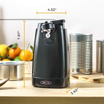 BELLA Electric Can Opener & Knife Sharpener - Black