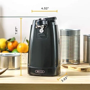 BELLA Electric Can Opener & Knife Sharpener - Black