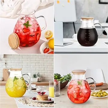 95 Ounce Glass Pitcher for Iced Tea and Juice Serving