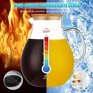 95 Ounce Glass Pitcher for Iced Tea and Juice Serving