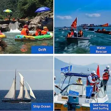 Life Jacket Light, Automatic Locator Life Jacket Strobe Light, Marine Boat Flares, LED Camping Safety Survival Equipment, Positioning Life Jacket Strobe Light for Man Overboard Survival (2Pcs Cyan)