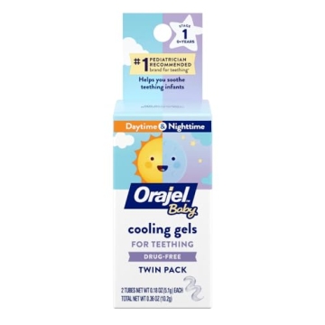 Orajel Baby Daytime & Nighttime Cooling Gels for Teething, Drug - Free, #1 Pediatrician Recommended ...