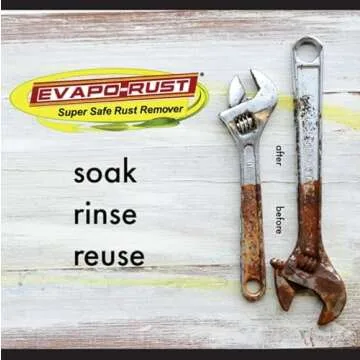 CRC Evapo-Rust, Heavy-Duty Rust Remover, Reusable, Acid-Free, Non-Corrosive, Water-based, 32 oz, Removes Rust to Bare Metal