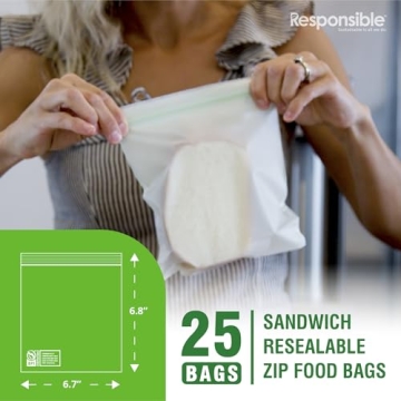 Eco-Friendly Compostable Sandwich Zip Bags for Storage