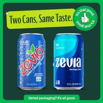 Zevia Zero Calorie Soda Rainbow Variety Pack, 24 Cans