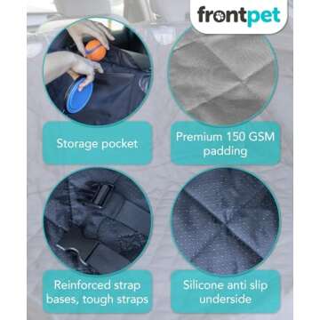 FrontPet Cargo Liner for Dogs - Premium Car Cover Mat