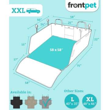 FrontPet Cargo Liner for Dogs - Premium Car Cover Mat