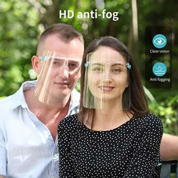 EVanth 6pcs Face Shield with 3pcs Glasses Frame Set for Women and Men, UPDATED VERSION, The Best Goggle Shield (6+3, Transparent)