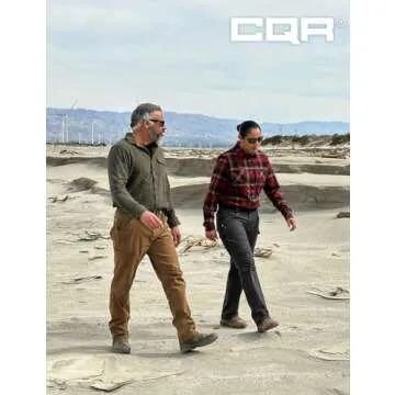 CQR Women's Plaid Flannel Shirt Long Sleeve, All-Cotton Soft Brushed Casual Button Down Shirts, Flannel Plaid Shirts Maple Crimson, Large