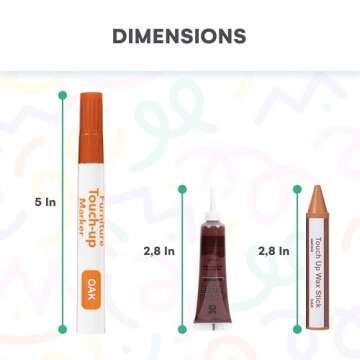 Katzco Furniture Repair Kit Wood Markers - Set of 34 - Markers and Wax Sticks with Sharpener - for Stains, Scratches, Floors, Tables, Desks, Carpenters, Bedposts, Touch-Ups, Cover-Ups