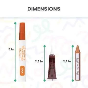 Katzco Furniture Repair Kit Wood Markers - Set of 34 - Markers and Wax Sticks with Sharpener - for Stains, Scratches, Floors, Tables, Desks, Carpenters, Bedposts, Touch-Ups, Cover-Ups