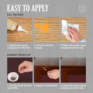 Katzco Furniture Repair Kit Wood Markers - Set of 34 - Markers and Wax Sticks with Sharpener - for Stains, Scratches, Floors, Tables, Desks, Carpenters, Bedposts, Touch-Ups, Cover-Ups