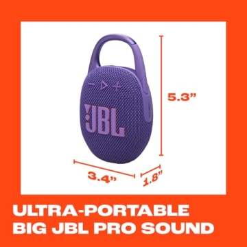 JBL Clip 5 Waterproof Bluetooth Speaker Big Pro Sound