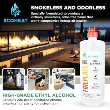 Ecoheat Bio-Ethanol Fireplace Fuel for Clean Indoor Fires