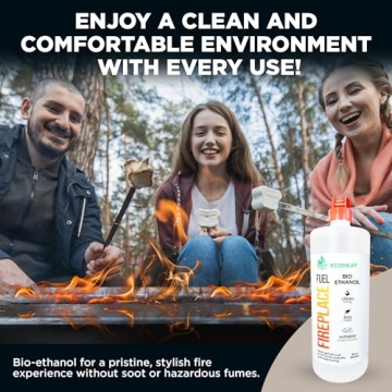 Ecoheat Bio-Ethanol Fireplace Fuel for Clean Indoor Fires