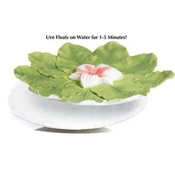 Earth Memorials Biodegradable Lily Urn - Floating Water Burial Urn, Green, Large, Outdoor, 21" Round...