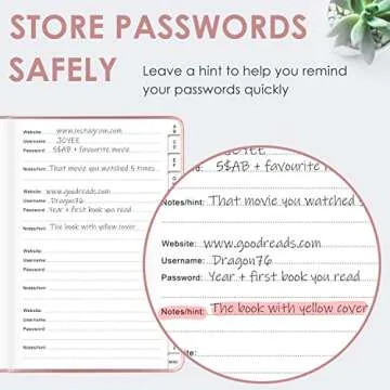 Elegant Password Book with Alphabetical Tabs - Secure Your Info 
