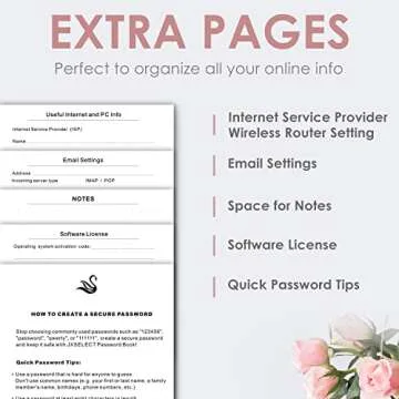 Elegant Password Book with Alphabetical Tabs - Secure Your Info 