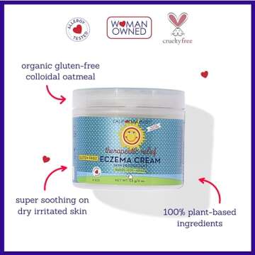California Baby Eczema Cream | Soothes & Relieves Eczema Irritation | Allergy Friendly | Gluten-Free | Steroid-Free | Eczema Treatment for Dry, Irritated & Sensitive Skin | 57 g / 2 oz.