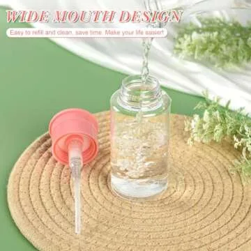 ShanySheny 3 Pack Acetone Dispenser, Push Down Pump Dispenser Empty Bottle for Facial Toner Makeup Remover Essence Dish Detergent Nail Polish Remover 5.1oz/150ML