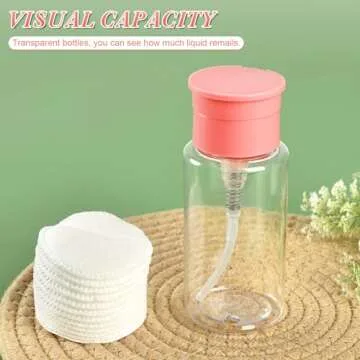 ShanySheny 3 Pack Acetone Dispenser, Push Down Pump Dispenser Empty Bottle for Facial Toner Makeup Remover Essence Dish Detergent Nail Polish Remover 5.1oz/150ML