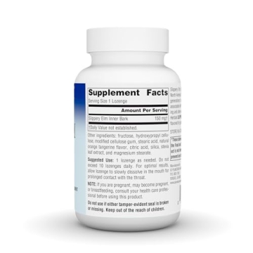 Planetary Herbals Slippery Elm Lozenges for Throat Relief