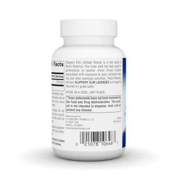 Planetary Herbals Slippery Elm Lozenges for Throat Relief