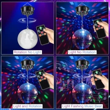 7 Inch LED Disco Mirror Ball for Parties