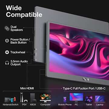 QQH 15.6" Portable Monitor - 1080P FHD External Display