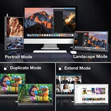 QQH 15.6" Portable Monitor - 1080P FHD External Display