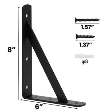 CONNOO Heavy Duty Shelf Brackets for Versatile Home Solutions