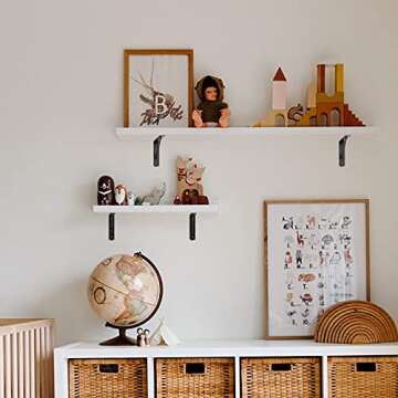 CONNOO Heavy Duty Shelf Brackets for Versatile Home Solutions