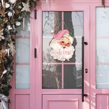 Charming JarThenaAMCS Christmas Wooden Welcome Sign