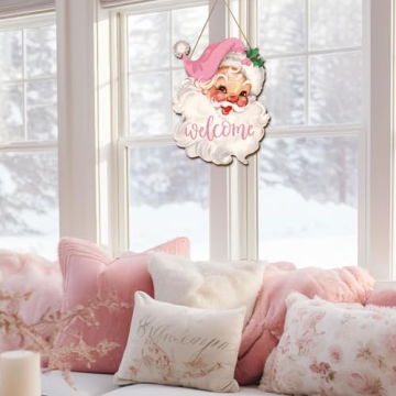 Charming JarThenaAMCS Christmas Wooden Welcome Sign