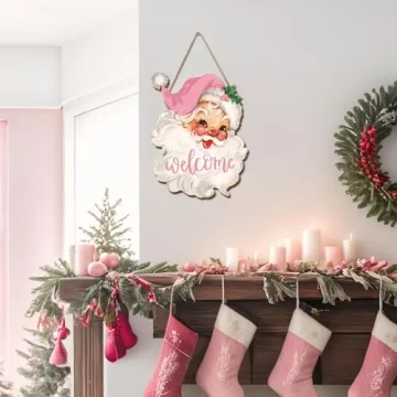 Charming JarThenaAMCS Christmas Wooden Welcome Sign