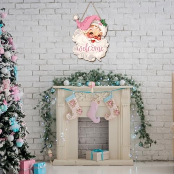 Charming JarThenaAMCS Christmas Wooden Welcome Sign