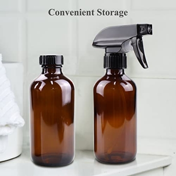 Amber Glass Spray Bottles - Eco-Friendly & Durable 16 oz