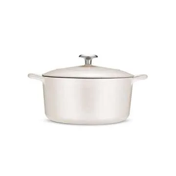 Tramontina Enameled Cast Iron Dutch Oven Pot with Lid, Round 5.5-quart, Matte White