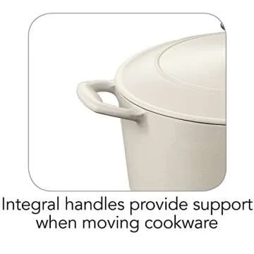 Tramontina Enameled Cast Iron Dutch Oven Pot with Lid, Round 5.5-quart, Matte White