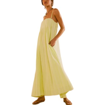 Yiulangde Y2K Striped Maxi Dress for Effortless Summer Style