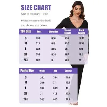 SHXUALU Sexy Two Piece Outfits for Women Long Sleeve Deep V Neck Tops Bodycon Flare Pants 2 Piece Sets for Concert Club Party, Red, XX-Large