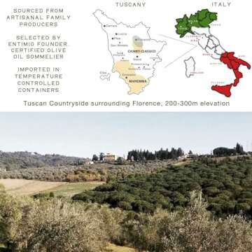 Entimio Italiano Premium Drinking Organic Extra Virgin Olive Oil, 400+ mg/kg Polyphenol Rich, New 2024-2025 Harvest, Gold Award, Italian Olive Oil from Italy, Cold Pressed for Cooking and Finishing