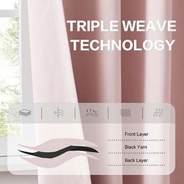 DUALIFE Thermal Insulated Blackout Curtains - 120 Inch