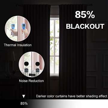 DUALIFE Thermal Insulated Blackout Curtains - 120 Inch