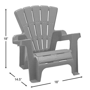 American Plastic Toys Kids’ Adirondack (2-Pack, Purple), Stackable, Outdoor, Beach, Lawn, Indoor, Lightweight, Portable, Wide Armrests, Comfortable Lounge Chairs for Children