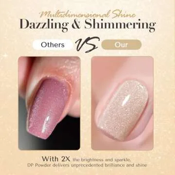 AZUREBEAUTY Nude Nail Dip Powder Colors 28g/1oz Dipping Powder Glitter 2X Shining Glitter French Art Starter Manicure Beginner DIY Salon Home Gift Long Lasting Dip Nail Powder