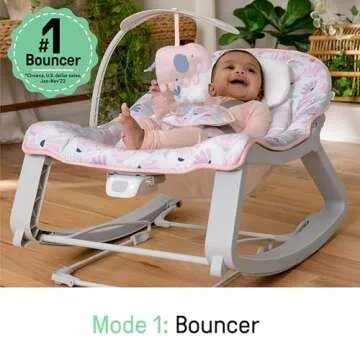 Ingenuity Keep Cozy 3-in-1 Grow with Me Vibrating Baby Bouncer Seat & Infant to Toddler Rocker, Vibr...