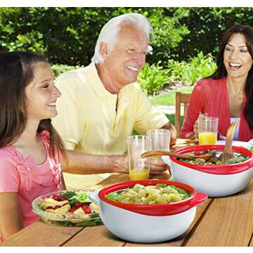 Pinnacle Insulated Casserole Dish with Lid 3 pc. Set 2.6/1.5/1 qt. Hot Pot Food Warmer/Cooler –The...