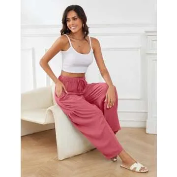 Flygo Women's Summer Wide Leg Pants - Stylish & Comfortable
