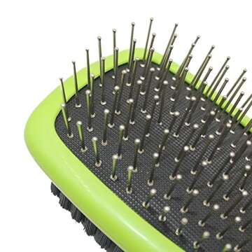 H&H Pets 2-in-1 Grooming Brush: Pin Slicker & Bristle